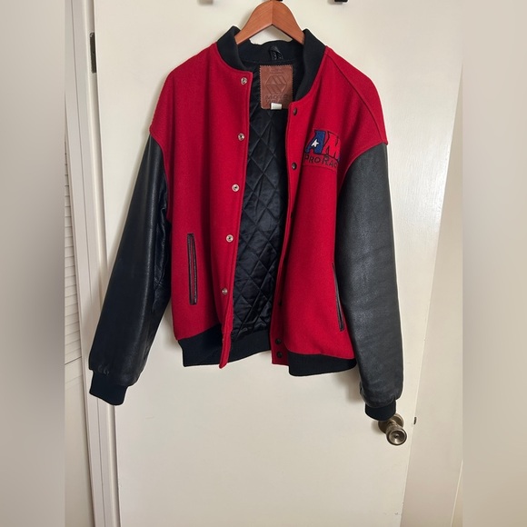 Vintage AMA Pro Racing Leather Wool Jacket Sz L Excellent - Picture 4 of 12